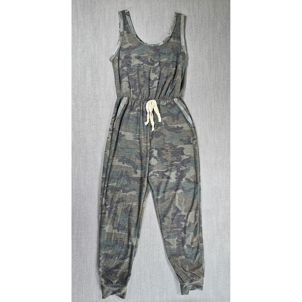 Anthropology Caution To The Wind Women's Camo  Jumpsuit Drawstring Size Small